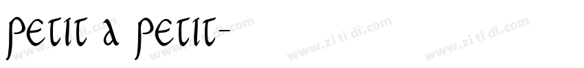 Petit a petit字体转换